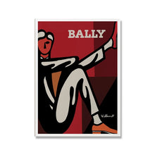 Load image into Gallery viewer, Bally Vintage Fashion Canvas Art Prints by Allthingscurated is a collection of bold and inspiring prints celebrating the Swiss luxury brand known for its men’s and women’s fashion and accessories. These unique art pieces are perfect for the fashionista’s dressing room or elegant living room. Featured here is the Gentleman print.