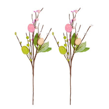 Load image into Gallery viewer, These bright and cheery Easter Eggs Stems by Allthingscurated feature decorative foam eggs that are just perfect to add a festive touch to your Easter display and bring and make your home beautiful and joyful for the holiday.Featured here is 1 piece of Easter Egg Stem. Featured here is 2 pieces of Easter Egg Stem.