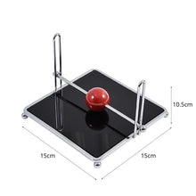 Load image into Gallery viewer, AXO Stainless Steel Paper Napkin/Serviette Holders by Allthingscurated feature a stunning range holders in a minimalist design with weighted orb in red and black, ensuring your paper napkins stay perfectly in place. Elevate your dining experience with these functional holders that are perfect for buffet tables and outdoor dining. Featured here is a short style with a black base and red orb.