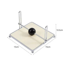 Load image into Gallery viewer, AXO Stainless Steel Paper Napkin/Serviette Holders by Allthingscurated feature a stunning range holders in a minimalist design with weighted orb in red and black, ensuring your paper napkins stay perfectly in place. Elevate your dining experience with these functional holders that are perfect for buffet tables and outdoor dining. Featured here is a short style with white base and black orb.