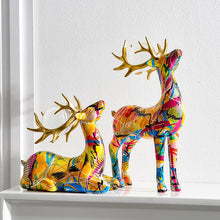 Load image into Gallery viewer, Colorful Modern Art Reindeer Set
