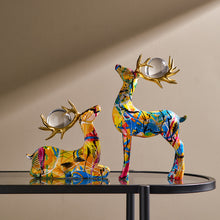 Load image into Gallery viewer, Colorful Modern Art Reindeer Set