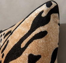 Load image into Gallery viewer, Glamorous Animal Prints Cushion Covers by Allthingscurated featured 6 animal print designs in tiger stripes, cheetah spots, zebra stripes and giraffe print. In a neutral palette and warm texture that work well with a variety of decorating styles. Timeless and chic, they are the perfect accessories to dress up with home with a wow factor. Comes in 2 square sizes of 45 by 45cm or 17.5 by 17.5 inches or 50 by 50cm or 19.5 by 19.5 inches.