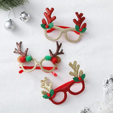 Load image into Gallery viewer, Antler Christmas Party Glasses by Allthingscurated are the perfect fun accessory for festive parties and gatherings during the holiday season. Their unique design and cheerful holiday style make them great props for creating memorable moments an happy Instagram posts to capture the joy of the season.