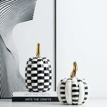 Load image into Gallery viewer, Geometric Checkered Pumpkin Decorative Jars
