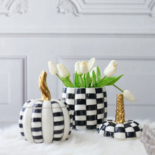 Load image into Gallery viewer, Geometric Checkered Pumpkin Decorative Jars