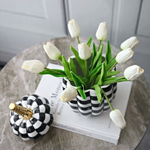 Load image into Gallery viewer, Geometric Checkered Pumpkin Decorative Jars