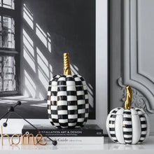 Load image into Gallery viewer, Geometric Checkered Pumpkin Decorative Jars