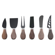 Load image into Gallery viewer, Walnut Cheese Knife 6-piece Set