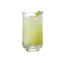 Load image into Gallery viewer, Brix U Design Drinking Glass by Allthingscurated is made of lead-free, high-quality glass and spots a sexy U shape ribbed pattern that provides a comfortable grip when holding. These glasses is the perfect combination of style and functionality, making it suitable for everyday use and a wide variety of beverage from iced café lattes to cocktails, juices and whiskeys. It’s also dishwasher-safe for easy cleaning. Comes in 370ml, 410ml and 430ml or, 12 ounce, 14 ounce and 14.5 ounce.