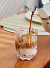 Load image into Gallery viewer, Brix U Design Drinking Glass by Allthingscurated is made of lead-free, high-quality glass and spots a sexy U shape ribbed pattern that provides a comfortable grip when holding. These glasses is the perfect combination of style and functionality, making it suitable for everyday use and a wide variety of beverage from iced café lattes to cocktails, juices and whiskeys. It’s also dishwasher-safe for easy cleaning. Comes in 370ml, 410ml and 430ml or, 12 ounce, 14 ounce and 14.5 ounce.