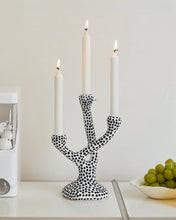 Load image into Gallery viewer, Whimsical Polka Dot Ceramic Candelabra