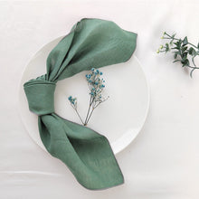 Load image into Gallery viewer, Border Trim Linen Napkins (set of 4)
