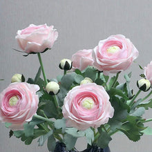Load image into Gallery viewer, Silk Ranunculus by Allthingscurated are perfect for creating stunning table displays and wedding bouquets. Come in 4 beautiful colors, they add a touch of timelessness and beauty to every home. Refresh your living space effortlessly with these gorgeous florals that come in a pack of 4 stalks.
