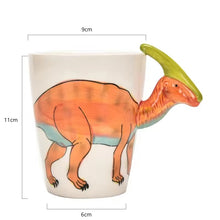 Load image into Gallery viewer, 3D Dinosaur Mug Collection by Allthingscurated consists of 8 unique dinosaur designs with each mug holding a generous capacity of 400ml or 13.5 ounce. Made of high-quality porcelain, they are the perfect gift for dinosaur lovers. Measures 11cm or 4.3 inches in height and 9cm or 3.5 inches in width on top and 6cm or 2.3 inches in width for the bottom.
