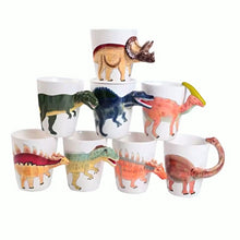 Load image into Gallery viewer, 3D Dinosaur Mug Collection by Allthingscurated consists of 8 unique dinosaur designs with each mug holding a generous capacity of 400ml or 13.5 ounce. Made of high-quality porcelain, they are the perfect gift for dinosaur lovers.