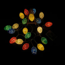 Load image into Gallery viewer, These Colorful Easter Eggs LED String Lights by Allthingscurated come in lengths of 1.5 meters or 5 feet with 10 LED lights or 3 meterd or 10 feet with 20 LED lights. They are perfect for decorating and adding a fun and playful touch to your Easter holiday festivities and decorations.