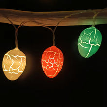 Load image into Gallery viewer, These Colorful Easter Eggs LED String Lights by Allthingscurated come in lengths of 1.5 meters or 5 feet with 10 LED lights or 3 meterd or 10 feet with 20 LED lights. They are perfect for decorating and adding a fun and playful touch to your Easter holiday festivities and decorations.