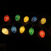 Load image into Gallery viewer, These Colorful Easter Eggs LED String Lights by Allthingscurated come in lengths of 1.5 meters or 5 feet with 10 LED lights or 3 meterd or 10 feet with 20 LED lights. They are perfect for decorating and adding a fun and playful touch to your Easter holiday festivities and decorations.
Featured here is the 1.5 meters/5 feet length with 10 LEDs.