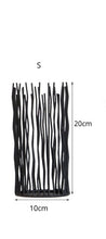 Load image into Gallery viewer, Estel Black Wire Candle Holders by Allthingscurated have openwork pattern that resembles willow-like branches in a cylindrical arrangement. Crafted from iron and in black finish, these candle holders come in 3 sizes. Featured here is a small size measuring 20cm or 7.8 inches in height and 10cm or 4 inches wide.