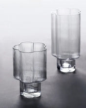 Load image into Gallery viewer, Florentina Drinkware by Allthingscurated embraces a modern design featuring sleek fluted lines with a unique shape reminiscent of a peach blossom flower. Stylish and chic, this collection includes a carafe, goblets and several tumblers, including a glamorous coupe cocktail glass. Add elegance to everyday use with this beautiful collection and just as perfect for setting an extravagant holiday table.