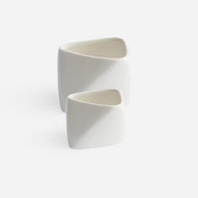 Load image into Gallery viewer, Porcelain French Fries Snack Bowl by Allthingscurated is inspired by the classic design of the French fries food packaging. Perfect for serving fries, the stylish and functional bowl makes your French fries look top-notch when dining at home with steak frites; and add a touch of flair to your casual meals. Come in 2 sizes.