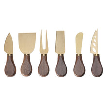 Load image into Gallery viewer, Walnut Cheese Knife 6-piece Set