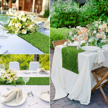 Load image into Gallery viewer, Faux Grass Table Runner by Allthingscurated is the perfect decorative piece to spice up your table settings for spring, summer and easter.  Featuring tufted grass for a realistic look, this runner is a must-have for garden-themed gatherings or outdoor parties. You can also decorate your patio and balcony with this fun and versatile decorative piece for a touch of nature indoor. Comes in 3 different sizes.