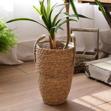 Load image into Gallery viewer, Hayden Tall Planters by Allthingscurated come in 3 sizes. Hand-woven using natural seagrass and comes with handles for easy transportation.
