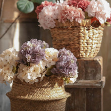 Load image into Gallery viewer, Silk Hydrangeas by Allthingscurated are made of premium quality silk that feature realistic looking flowers that are perfect for home décor and wedding venue decoration. Create a stunning display with 8 lovely colors available and add a touch of beauty and elegance to any space.