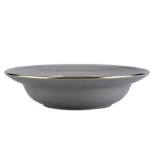 Load image into Gallery viewer, Kovan Ceramic Pasta/Soup Bowl by Allthingscurated is a stylish and functional bowl that offers versatility and practicality in usage. Perfectly sized for pasta, soups, stews, desserts and more. It’s a must-have addition to your dinnerware collection for all occasions from formal dining to everyday casual meals. Comes in gray and black.