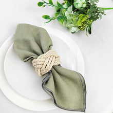 Load image into Gallery viewer, Border Trim Linen Napkins (set of 4)