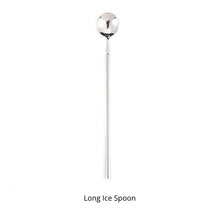 Load image into Gallery viewer, Bright Silver Stainless Steel flatware by Allthingscurated crafted from high-quality stainless steel with a forged construction ensures durability.  It has a bright silver mirror finish that will add a touch of elegance to any meal.  This is a Long Ice Spoon.