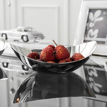 Load image into Gallery viewer, Manhattan Stainless Steel Fruit Bowl by Allthingscurated exudes elegance and modern sophistication. Crafted from high-quality stainless steel and featuring sleek, sexy curve lines with a beautiful mirror polish. Use it to beautifully present your fruits when hosting or give it as a perfect house warming gift. It’s the ultimate statement piece for contemporary homes and stylish décor. Comes in 3 sizes and nests for space-saving storage.
