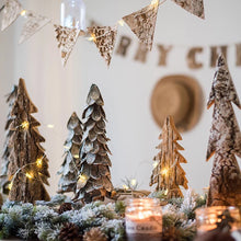 Load image into Gallery viewer, Mini Stars LED Fairy Lights by Althingscurated. Create a cozy and festive atmosphere with these decorative lights that offer a warm, tinkling glow. These mini stars are attached to silver wire that is bendable and easy to manipulate so you can fit them into tiny spaces or wrap around objects to enhance your favorite decorations. Comes in 6 different lengths from 1 meters to 6 meters or 39 to 236 inches. Available in warm white or white lights.