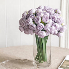 Load image into Gallery viewer, Silk Peony Bouquets by Allthingscurated are made of soft, realistic silk in 6 lovely colors to last through all seasons. Perfect for home décor or as a romantic wedding bouquet.