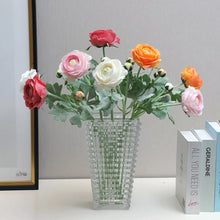 Load image into Gallery viewer, Silk Ranunculus by Allthingscurated are perfect for creating stunning table displays and wedding bouquets. Come in 4 beautiful colors, they add a touch of timelessness and beauty to every home. Refresh your living space effortlessly with these gorgeous florals that come in a pack of 4 stalks.