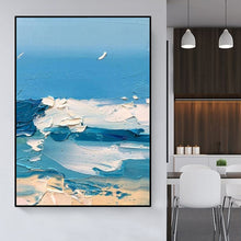 Load image into Gallery viewer, Summer Blue Ocean Oil Painting on Canvas