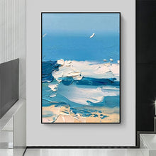 Load image into Gallery viewer, Summer Blue Ocean Oil Painting on Canvas