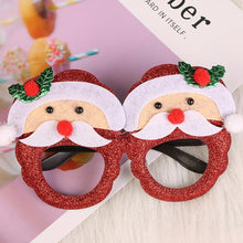Load image into Gallery viewer, These Christmas Party Glasses by Allthingscurated are the perfect fun accessory for festive parties and gatherings during the holiday season. Their unique design and cheerful holiday style make them great props for creating memorable moments an happy Instagram posts to capture the joy of the season. Featured here is Santa design.
