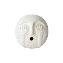 Load image into Gallery viewer, Wise Men Expression Sculptures by Allthingscurated spots a minimalist design made from high-quality ceramic. Available in 3 expression designs of See No Evil, Hear No Evil and Speak No Evil. These sculptures bring a modern touch and promote a positive and peaceful environment to your living space. They are stylish pieces for any contemporary homes. Featured here is the See No Evil design.