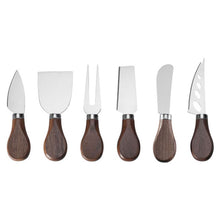 Load image into Gallery viewer, Walnut Cheese Knife 6-piece Set