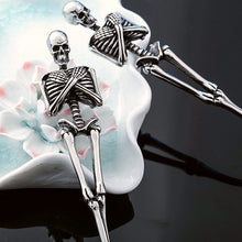Load image into Gallery viewer, Skeleton Fork and Spoon by Allthingscurated offer a frightful but fun experience in your next dinner party. Crafted from stainless steel.