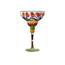 Load image into Gallery viewer, Ibiza Party Cocktail Glasses by Allthingscurated are available in 7 eclectic designs. Each cup is hand-painted and hand drawn to reflect its individual personality and creativity. Each cup has a capacity of 270ml or 9 ounce. Featured here is Summer Dream design.