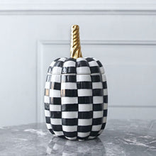 Load image into Gallery viewer, Geometric Checkered Pumpkin Decorative Jars