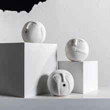 Load image into Gallery viewer, Wise Men Expression Sculptures by Allthingscurated spots a minimalist design made from high-quality ceramic. Available in 3 expression designs of See No Evil, Hear No Evil and Speak No Evil. These sculptures bring a modern touch and promote a positive and peaceful environment to your living space. They are stylish pieces for any contemporary homes.