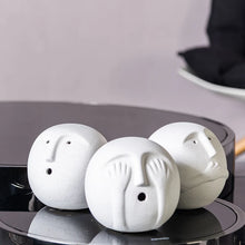Load image into Gallery viewer, Wise Men Expression Sculptures by Allthingscurated spots a minimalist design made from high-quality ceramic. Available in 3 expression designs of See No Evil, Hear No Evil and Speak No Evil. These sculptures bring a modern touch and promote a positive and peaceful environment to your living space. They are stylish pieces for any contemporary homes.