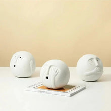 Load image into Gallery viewer, Wise Men Expression Sculptures by Allthingscurated spots a minimalist design made from high-quality ceramic. Available in 3 expression designs of See No Evil, Hear No Evil and Speak No Evil. These sculptures bring a modern touch and promote a positive and peaceful environment to your living space. They are stylish pieces for any contemporary homes.