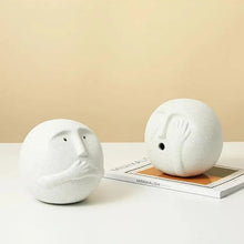 Load image into Gallery viewer, Wise Men Expression Sculptures by Allthingscurated spots a minimalist design made from high-quality ceramic. Available in 3 expression designs of See No Evil, Hear No Evil and Speak No Evil. These sculptures bring a modern touch and promote a positive and peaceful environment to your living space. They are stylish pieces for any contemporary homes.