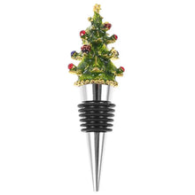 Load image into Gallery viewer, Enamel Christmas Tree Bottle Stopper by Allthingscurated is crafted of food-safe zinc alloy and hand-molded enamel. Its classic and iconic Christmas tree is designed with vivid details and adds a charming festive touch to any bar or table. Makes for a great hostess gift too.